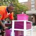 Troy Ginyard helps his daughter, Tiara, move in to Eastern Michigan University on Saturday. Daniel Brenner I AnnArbor.com